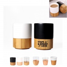 Magnetic Stoneware & Bamboo Mug